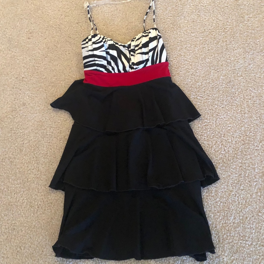 Zebra & Black Dress